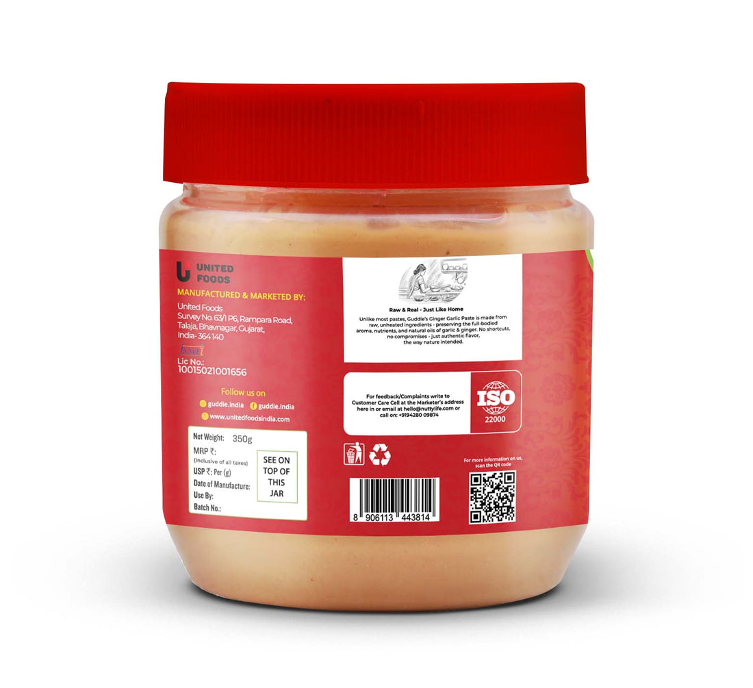 Guddie Ginger Garlic Paste Pouch (350g)