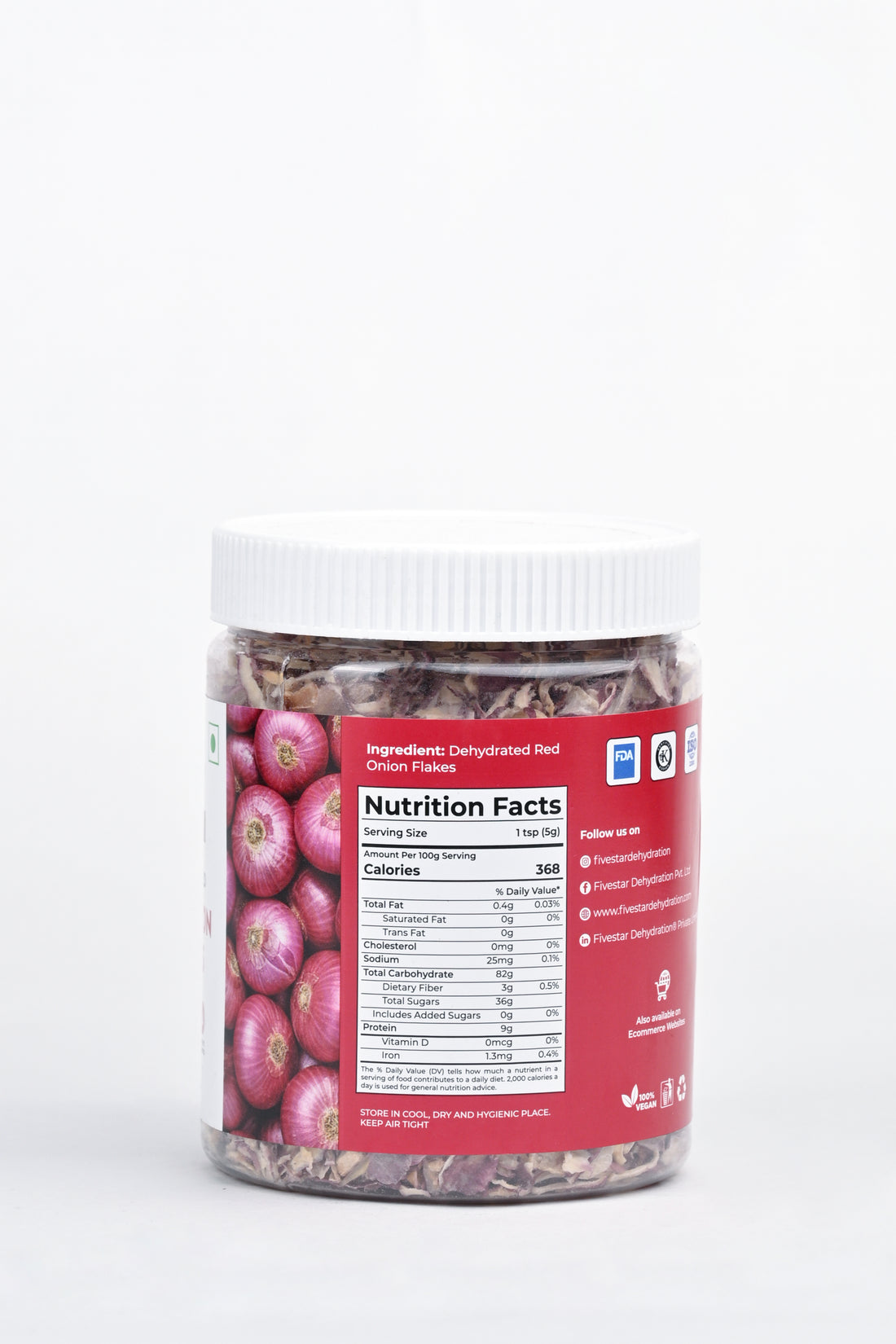 Fivestar Dehydrated Red Onion Flakes 200g