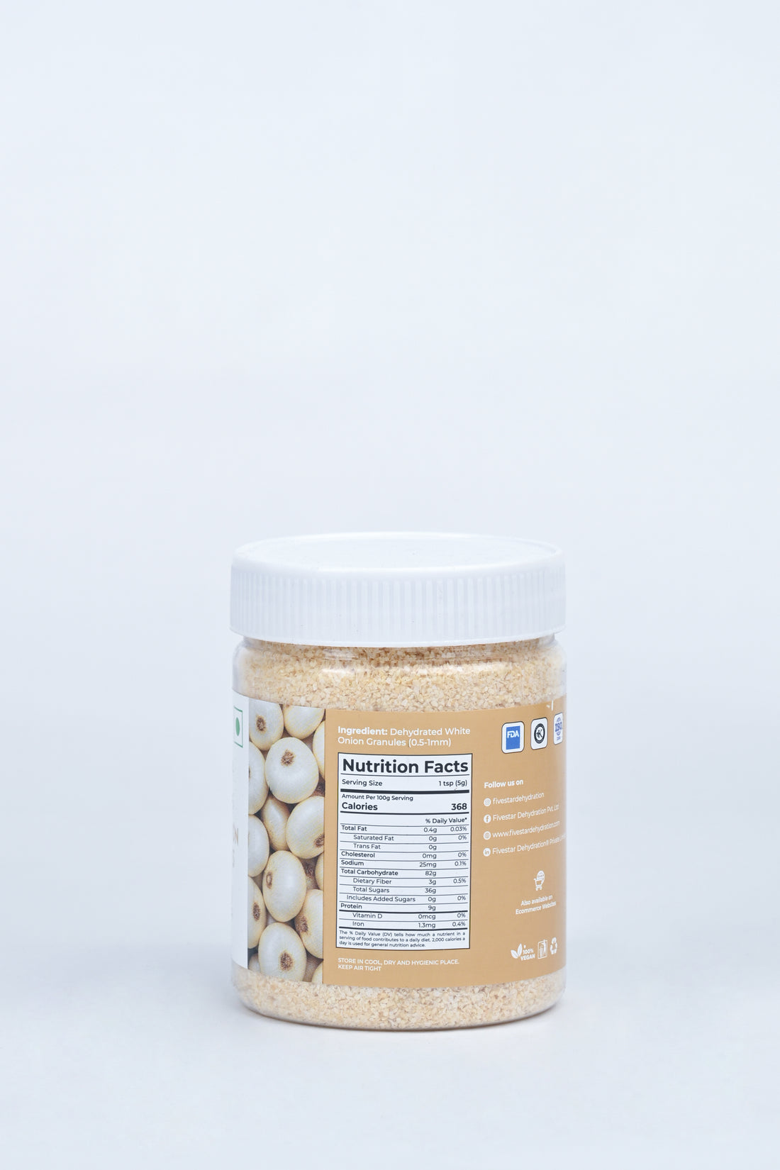 Fivestar Dehydrated White Onion Granules 200g