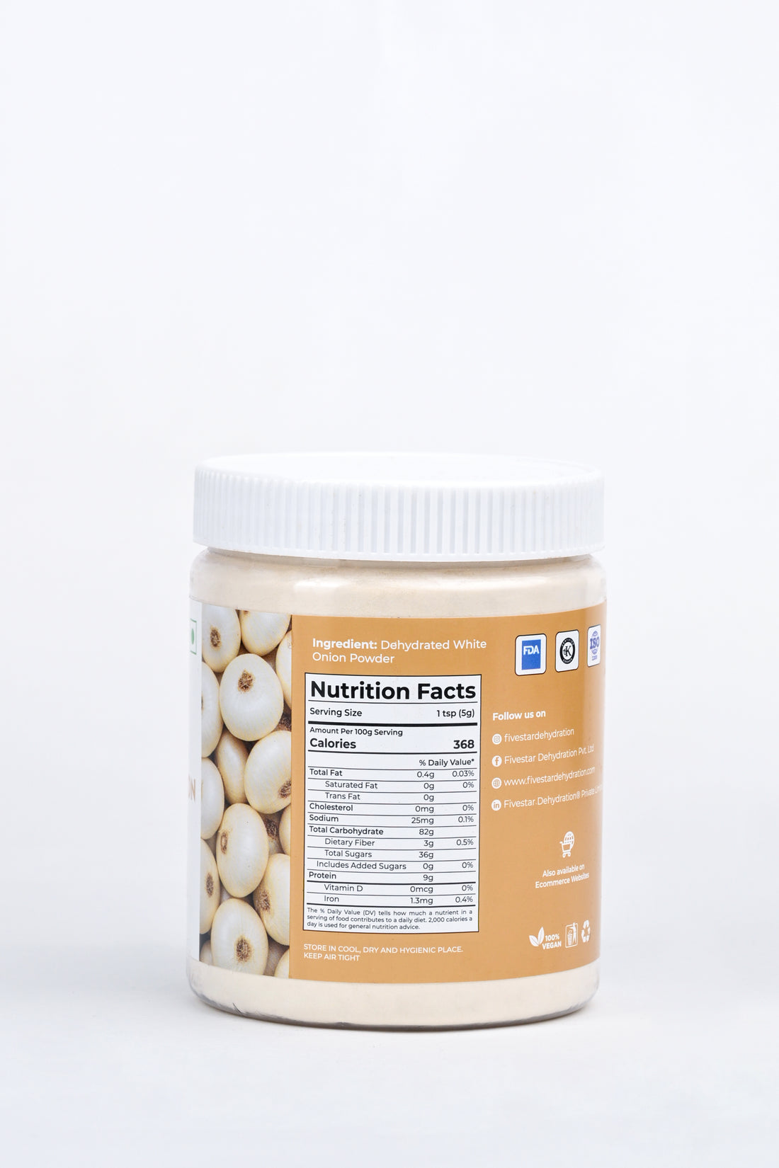 Fivestar Dehydrated White Onion Powder 400g