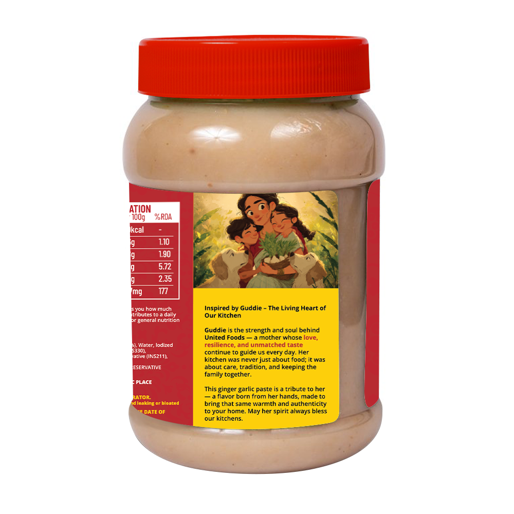 Guddie Ginger Garlic Paste Pouch (1 kg)