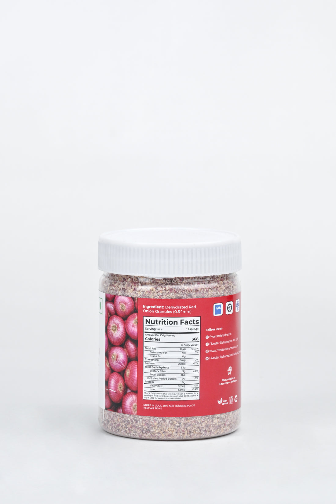 Fivestar Dehydrated Red Onion Granules 200g