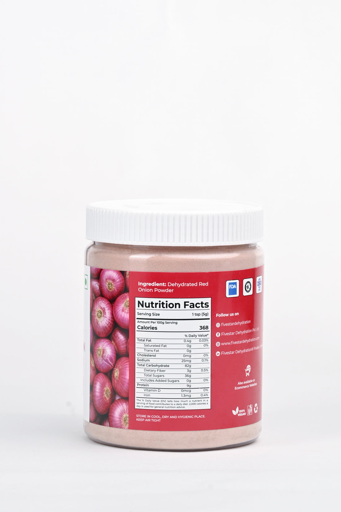 Fivestar Dehydrated Red Onion Powder 400g